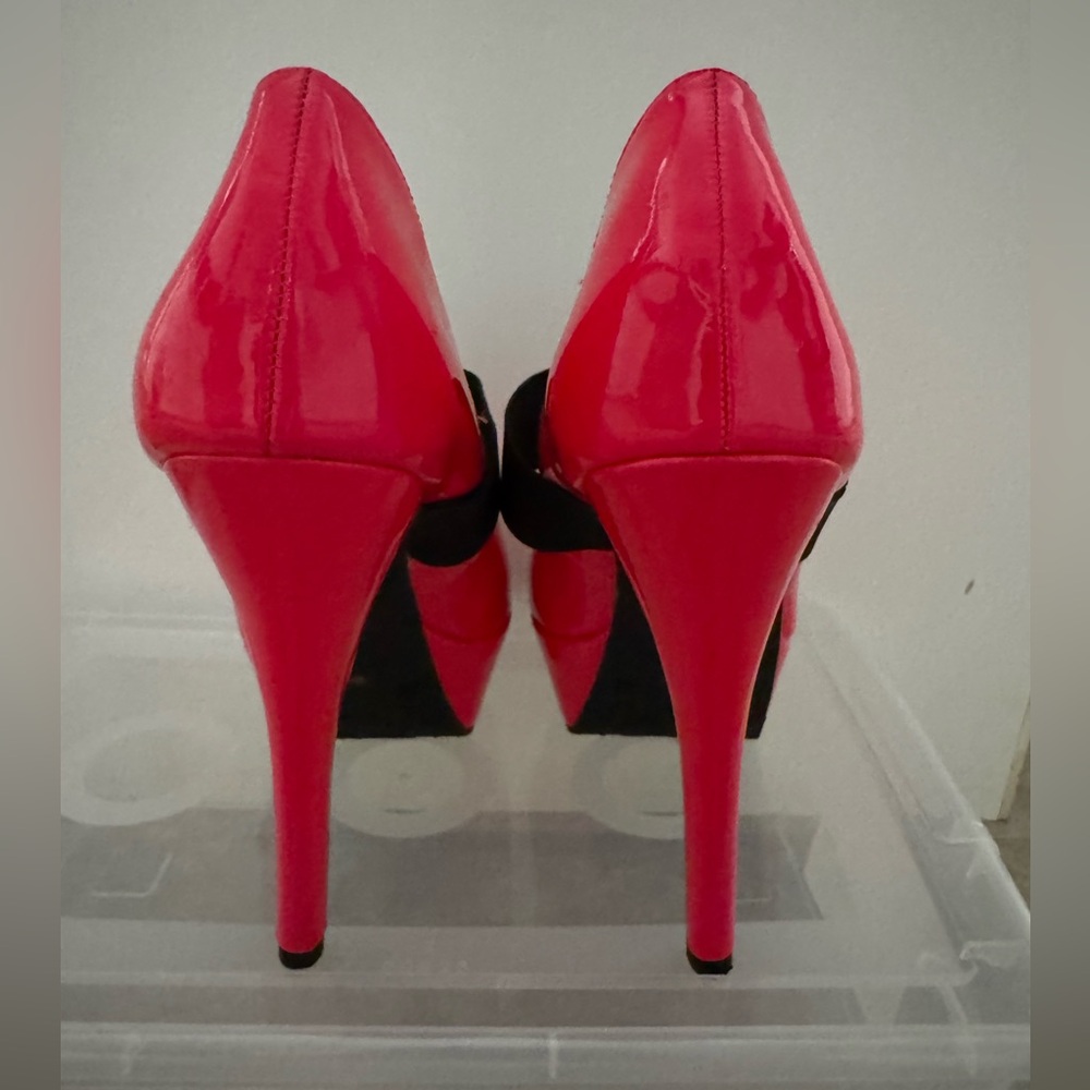 Buy 1 get 1 FREE 
Dollhouse Vibrant Pink Platform Heels - Picture 3 of 7